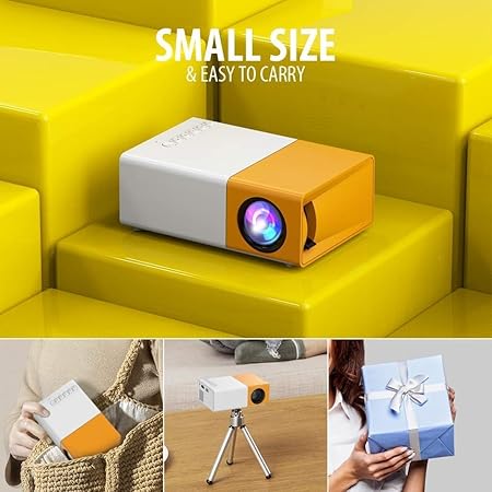 Portable Mini Projector Home Theater with Mini Speaker, LED Projector with Remote Controller, 3500 lm LED Corded Projector UC500 Support HDMI, AV, SD, USB Interfaces