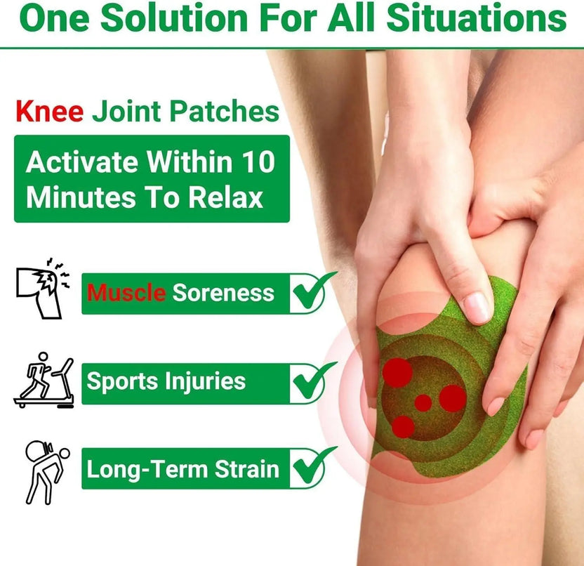 🌿 Natural Herbal Knee Pain Relief Patches