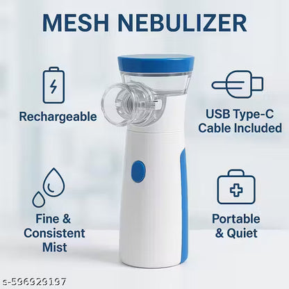 Portable | Nebulizer & Humidifier for Baby & Adults | Compact, Silent, Self-Cleaning Machine with Long Battery Life | Effective for Asthma, Cough, Sinus & Allergy Relief at Home or Travel.