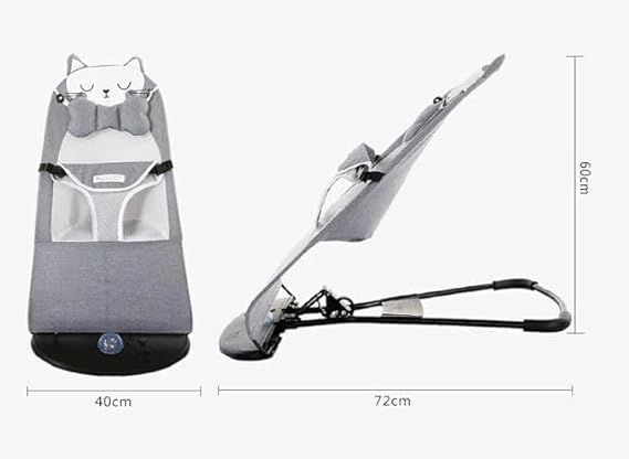 Infant Comfort Baby Bouncer Rocking Chair -Ergonomic Design Baby Bouncy Seats Foldable and Reclining Baby Sleeping & Swing Chair