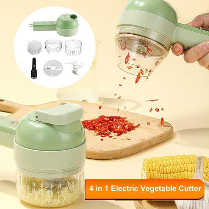 4 in 1 Handheld Electric Vegetable Chopper Cutter Set
