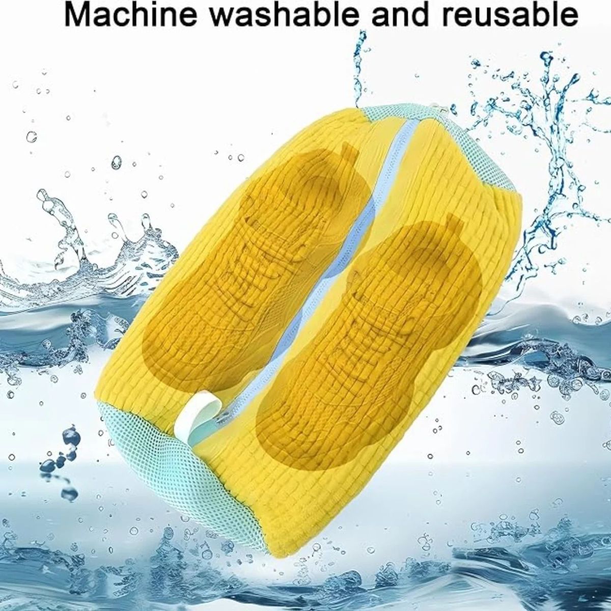 Shoe Washing Machine Bag & Shoe Cleaner Wipes, Laundry Shoe Bag for Washer and Dryer