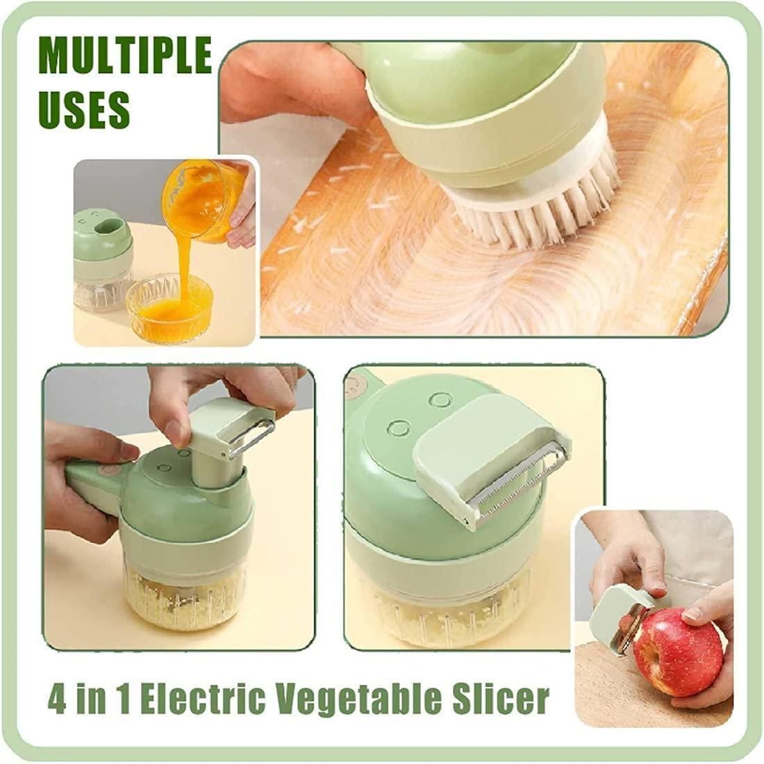 4 in 1 Handheld Electric Vegetable Chopper Cutter Set