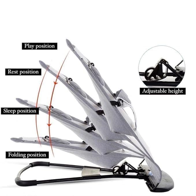 Infant Comfort Baby Bouncer Rocking Chair -Ergonomic Design Baby Bouncy Seats Foldable and Reclining Baby Sleeping & Swing Chair