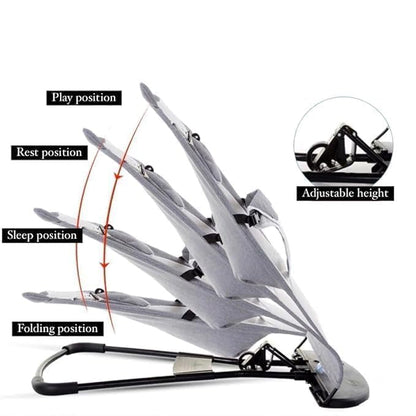 Infant Comfort Baby Bouncer Rocking Chair -Ergonomic Design Baby Bouncy Seats Foldable and Reclining Baby Sleeping & Swing Chair