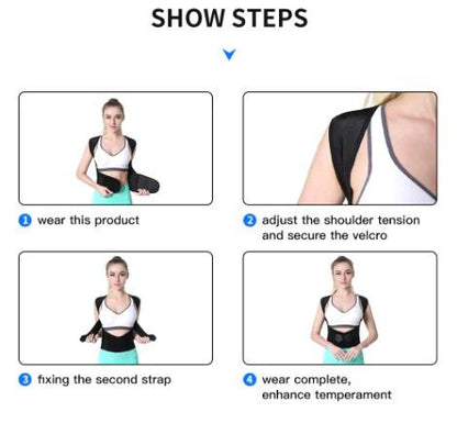 Posture Corrector Belt Unisex | Adjustable Back Support for Pain Relief & Spine Alignment