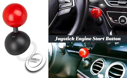 Car Push to Start Button Rocker, Car Engine Start Stop Button Joystick, Funny Ignition Switch Lever for Car Interior Styling, Car Decorative Accessories, Universal Fit