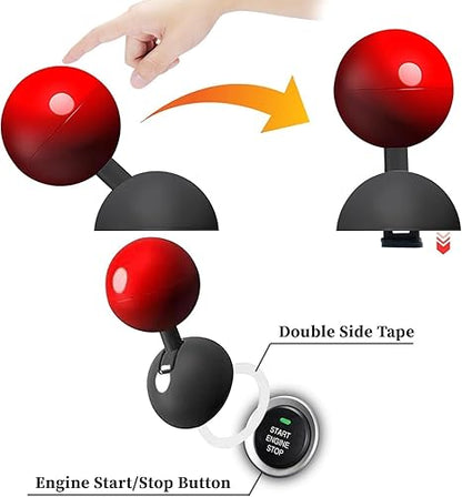 Car Push to Start Button Rocker, Car Engine Start Stop Button Joystick, Funny Ignition Switch Lever for Car Interior Styling, Car Decorative Accessories, Universal Fit