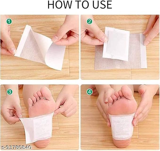 Kinoki Cleansing Detox Foot Patches 30 Adhesive Pads Kit Natural Unwanted Toxins White and Gold