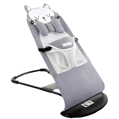 Infant Comfort Baby Bouncer Rocking Chair -Ergonomic Design Baby Bouncy Seats Foldable and Reclining Baby Sleeping & Swing Chair