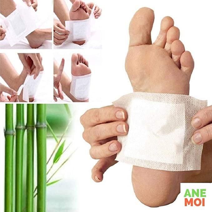 Kinoki Cleansing Detox Foot Patches 30 Adhesive Pads Kit Natural Unwanted Toxins White and Gold