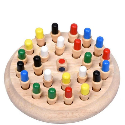 Wooden Memory Chess Game - For Both Kids and Adults Learning Educational Toy