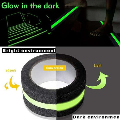 Premium Heavy Duty Strong Anti Skid Tape for Safety and Traction, Indoor or Outdoor, Stair and other Slippery Surfaces Waterproof Anti Slip Glow in the Dark High Traction, Easy Use