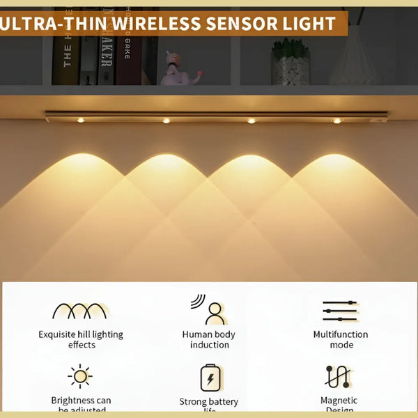 Muvit LED Motion Sensor Cabinet Light with Rechargeable Light